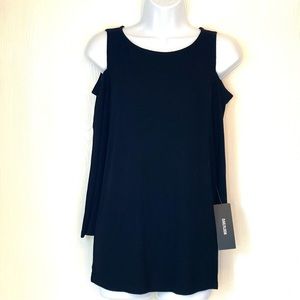 NWT Michael Stars black cold shoulder top. One Size